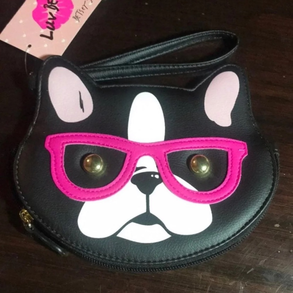 Betsey Johnson French Bulldog card holder